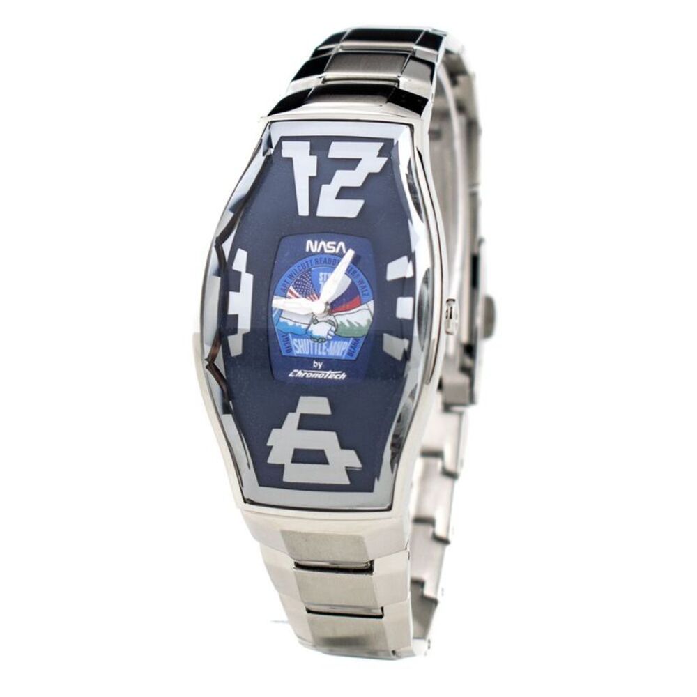 Chronotech NASA Shuttle Mir Chronograph Watch Men Silver Watches